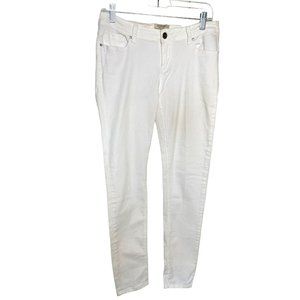 Denim Blvd Women’s White Stretch Mid Rise Slim Fit Skinny Jeans Size 13 Festival